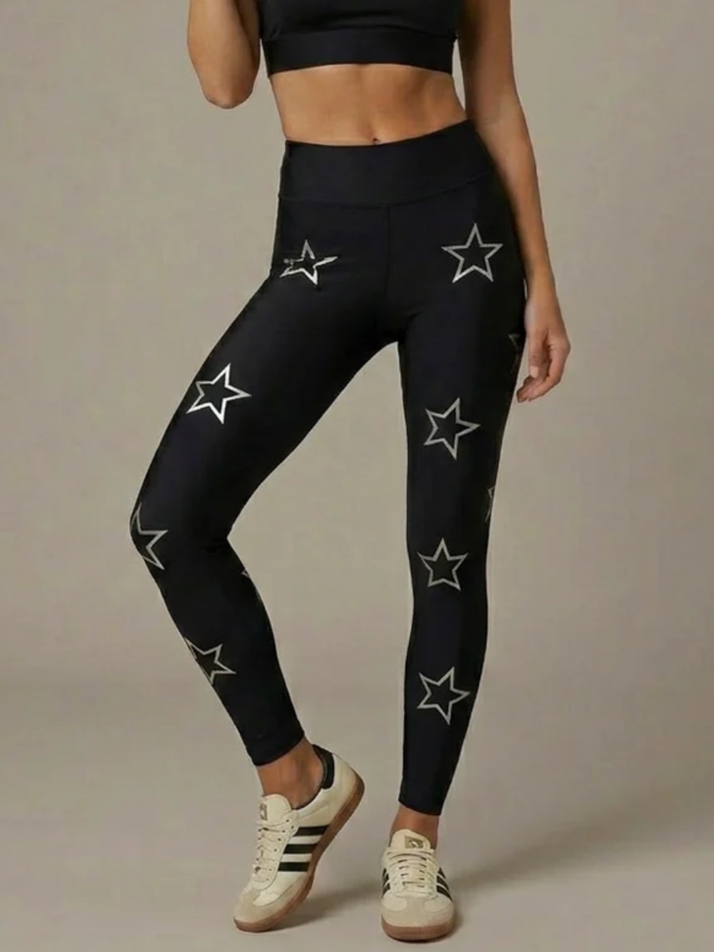 Ultracor Black with Silver Stars Leggings Size M